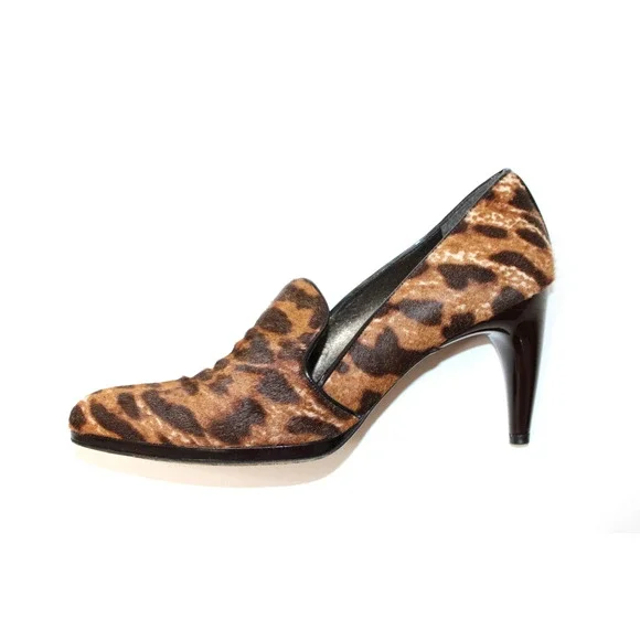 Stuart Weitzman Women's Size 10 Heels Leopard Calf Hair Leather - Picture 2 of 12